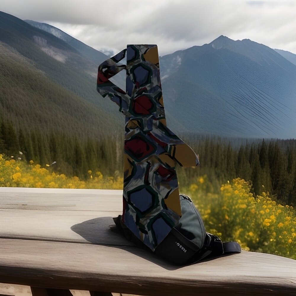 Salvatori Necktie Abstract Multicolor Men's Tie USA‎ Made 56.5 x 3.5 Polyester